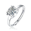 Wholesale Women's 925 Silver Geometric Moissanite Inlaid Open Ring