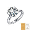 Wholesale Women's 925 Silver Geometric Moissanite Inlaid Open Ring
