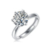 Wholesale Women's 925 Silver Geometric Moissanite Inlaid Open Ring