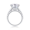Wholesale Women's 925 Silver Geometric Moissanite Ring Fashion Light Luxury Style