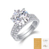 Wholesale Women's 925 Silver Geometric Moissanite Ring Fashion Light Luxury Style