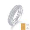 Wholesale Women's 925 Silver Geometric Moissanite Set Ring