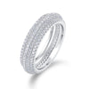 Wholesale Women's 925 Silver Geometric Moissanite Set Ring