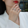 Wholesale Women's 925 Silver Geometric Moissanite Set Ring