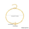 Wholesale Women's 925 Silver Geometric Paper Clip Bracelet With Diamond Design