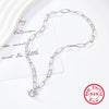 Wholesale Women's 925 Silver Geometric Style Chain Necklace With Electroplating