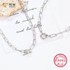 Wholesale Women's 925 Silver Geometric Style Chain Necklace With Electroplating