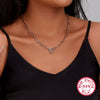 Wholesale Women's 925 Silver Geometric Style Chain Necklace With Electroplating