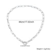 Wholesale Women's 925 Silver Geometric Style Chain Necklace With Electroplating