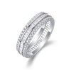 Wholesale Women's 925 Silver Geometric Style Moissanite Set Ring