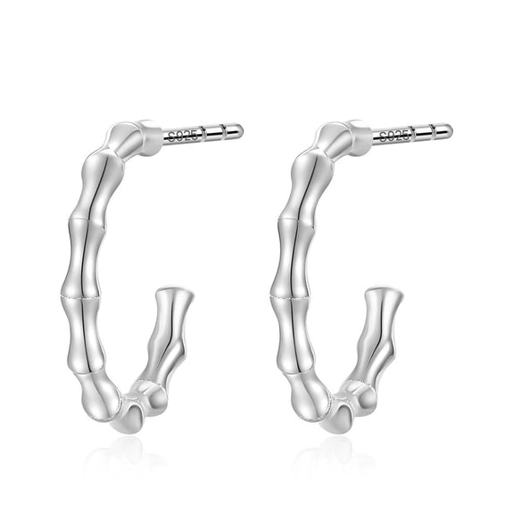 Wholesale Women's 925 Silver Geometric Ushape And Cshape Electroplated Earrings Light Luxury Niche Simple Design