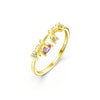 Wholesale Women's Silver Gold Plated Geometric Pattern Lovely Ring