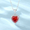 Wholesale Women's 925 Silver Heart Pattern Ice Flower Cut High Carbon Diamond Clavicle Chain Light Luxury Jewelry