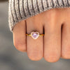 Wholesale Women's 925 Silver Heart Shaped Enamel Glue Real Gold Plated Ring With Constellation Doll Crown And Other Patterns