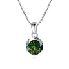 Wholesale Women's Silver Inlaid Round Moissanite Bone Chain Necklace With Animals And Zodiac Pattern