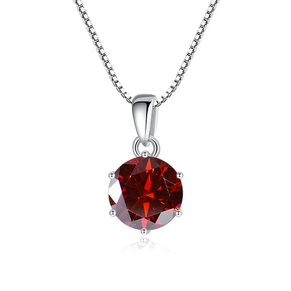 Wholesale Women's Silver Inlaid Round Moissanite Bone Chain Necklace With Animals And Zodiac Pattern