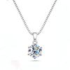 Wholesale Women's Silver Inlaid Round Moissanite Bone Chain Necklace With Animals And Zodiac Pattern