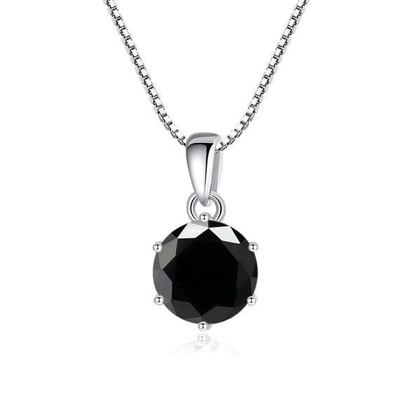 Wholesale Women's Silver Inlaid Round Moissanite Bone Chain Necklace With Animals And Zodiac Pattern
