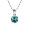 Wholesale Women's Silver Inlaid Round Moissanite Bone Chain Necklace With Animals And Zodiac Pattern