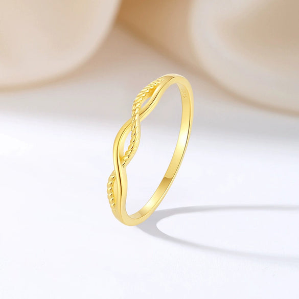 Wholesale Women's 925 Silver Irregular Geometric Style Electroplated Ring