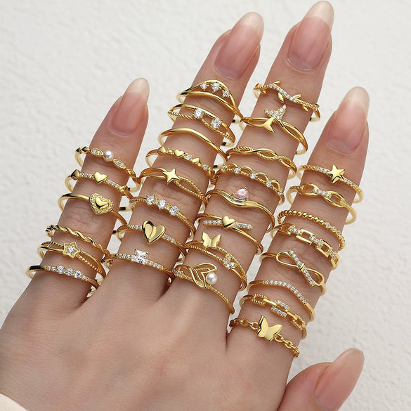 Wholesale Women's 925 Silver Irregular Geometric Style Electroplated Ring
