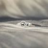 Wholesale Women's Silver Jewelry Double Ring With Geometric Pattern And Electroplating Process