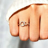 Wholesale Women's Silver Jewelry Double Ring With Geometric Pattern And Electroplating Process