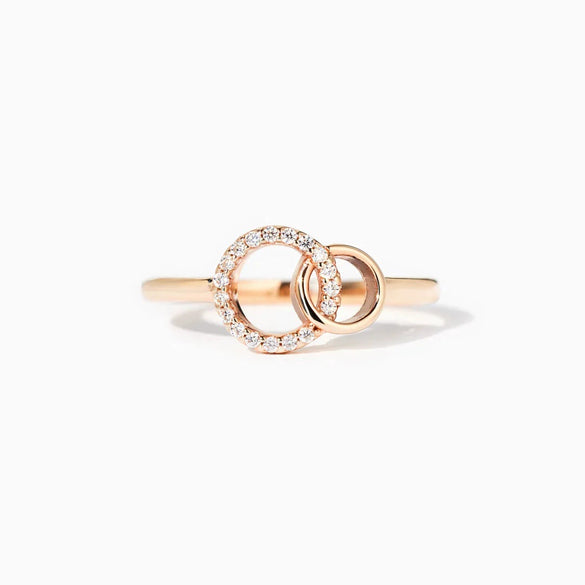 Wholesale Women's Silver Jewelry Double Ring With Geometric Pattern And Electroplating Process