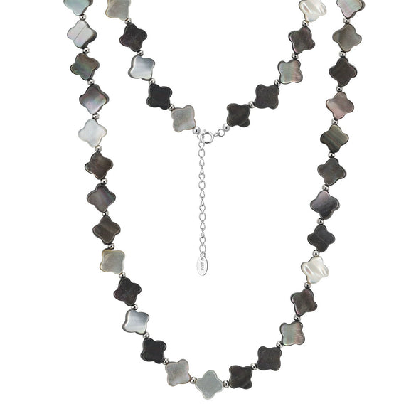 Wholesale Women's Silver Jewelry Geometric Light Luxury Minimalist Style Electroplated Necklace Bracelet Earrings With String Of Pearls Chain