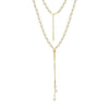 Wholesale Women's Silver Jewelry Geometric Light Luxury Minimalist Style Electroplated Necklace Bracelet Earrings With String Of Pearls Chain