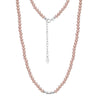 Wholesale Women's Silver Jewelry Geometric Light Luxury Minimalist Style Electroplated Necklace Bracelet Earrings With String Of Pearls Chain