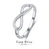 Wholesale Women's 925 Silver Jewelry Infinity Symbol Ring With Diamond And Letters Numbers Text Design