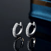 Wholesale Women's 925 Silver Moissanite Geometric Simple Style Round Earrings With Diamond Design