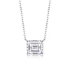 Wholesale Women's 925 Silver Moissanite Inlay Geometric Fashion Pendant Necklace Set With Cross Chain