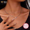 Wholesale Women's 925 Silver Necklace With Star Geometric Pattern Regular Chain And Electroplating Treatment