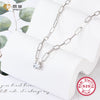 Wholesale Women's 925 Silver Necklace With Star Geometric Pattern Regular Chain And Electroplating Treatment