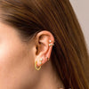 Wholesale Women's Silver Needle And Copper Earrings With Star Pattern And Electroplating Treatment