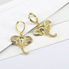 Wholesale Women's Silver Needle Copper Animal Zodiac Style Electroplated Earrings