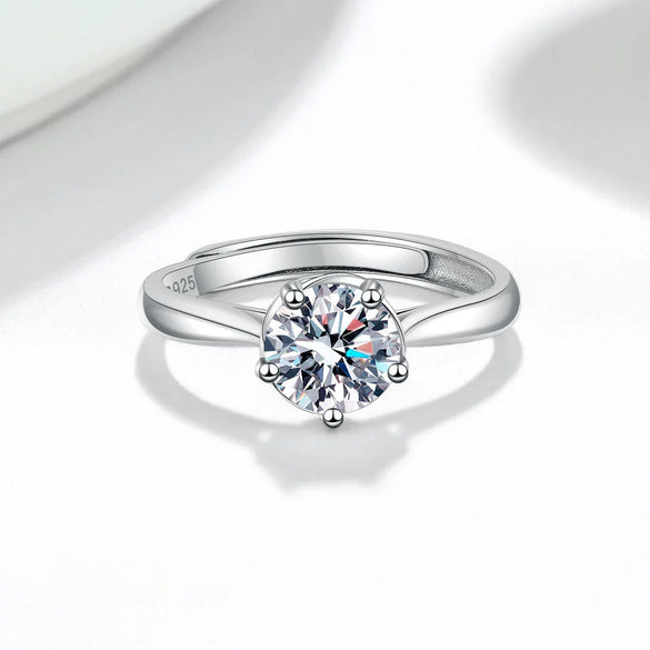 Wholesale Women's 925 Silver Ring With Sunflower Design And Moissanite Electroplated Geometric Style