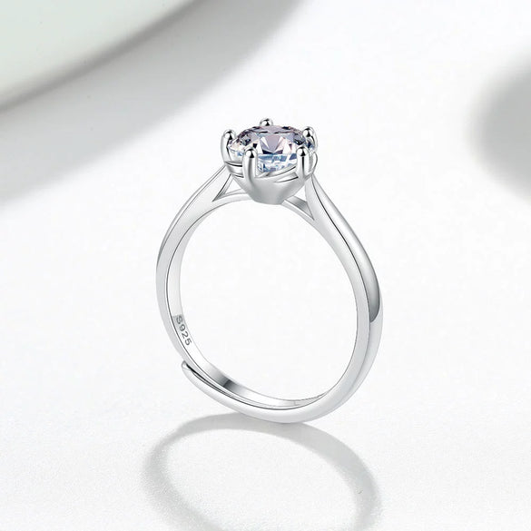 Wholesale Women's 925 Silver Ring With Sunflower Design And Moissanite Electroplated Geometric Style