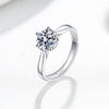 Wholesale Women's 925 Silver Ring With Sunflower Design And Moissanite Electroplated Geometric Style