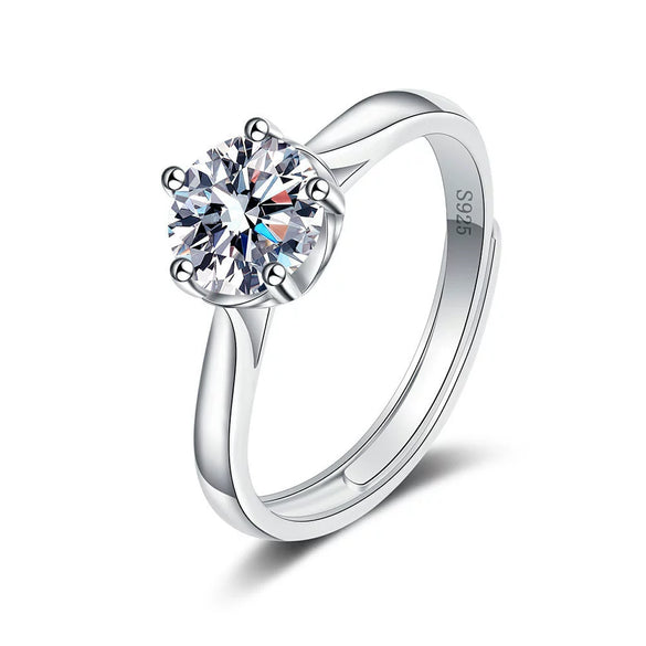 Wholesale Women's 925 Silver Ring With Sunflower Design And Moissanite Electroplated Geometric Style