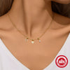 Wholesale Women's Silver 925 Silver Horseshoe Love Zircon Geometric Pendant Necklace With Removable Adjustable O Chain Electroplating