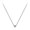 Wholesale Women's 925 Silver Simple Geometric Style Cuban Chain Clavicle Necklace With Simulation Diamond Pendant And Seiko Design