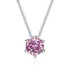 Wholesale Women's Silver Snake Bone Chain Moissanite Necklace With Round Pendant And Animal Zodiac Pattern Set With Precious Stones