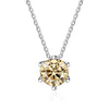 Wholesale Women's Silver Snake Bone Chain Moissanite Necklace With Round Pendant And Animal Zodiac Pattern Set With Precious Stones