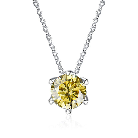 Wholesale Women's Silver Snake Bone Chain Moissanite Necklace With Round Pendant And Animal Zodiac Pattern Set With Precious Stones