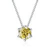 Wholesale Women's Silver Snake Bone Chain Moissanite Necklace With Round Pendant And Animal Zodiac Pattern Set With Precious Stones
