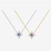 Wholesale Women's Silver 925 Sterling Flower Pendant Clavicle Chain With Geometric Pattern And Electroplated Platinum 18K Gold Design
