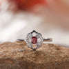 Wholesale Women's Silver 925 Sterling Geometric Style Ring Set With Gems